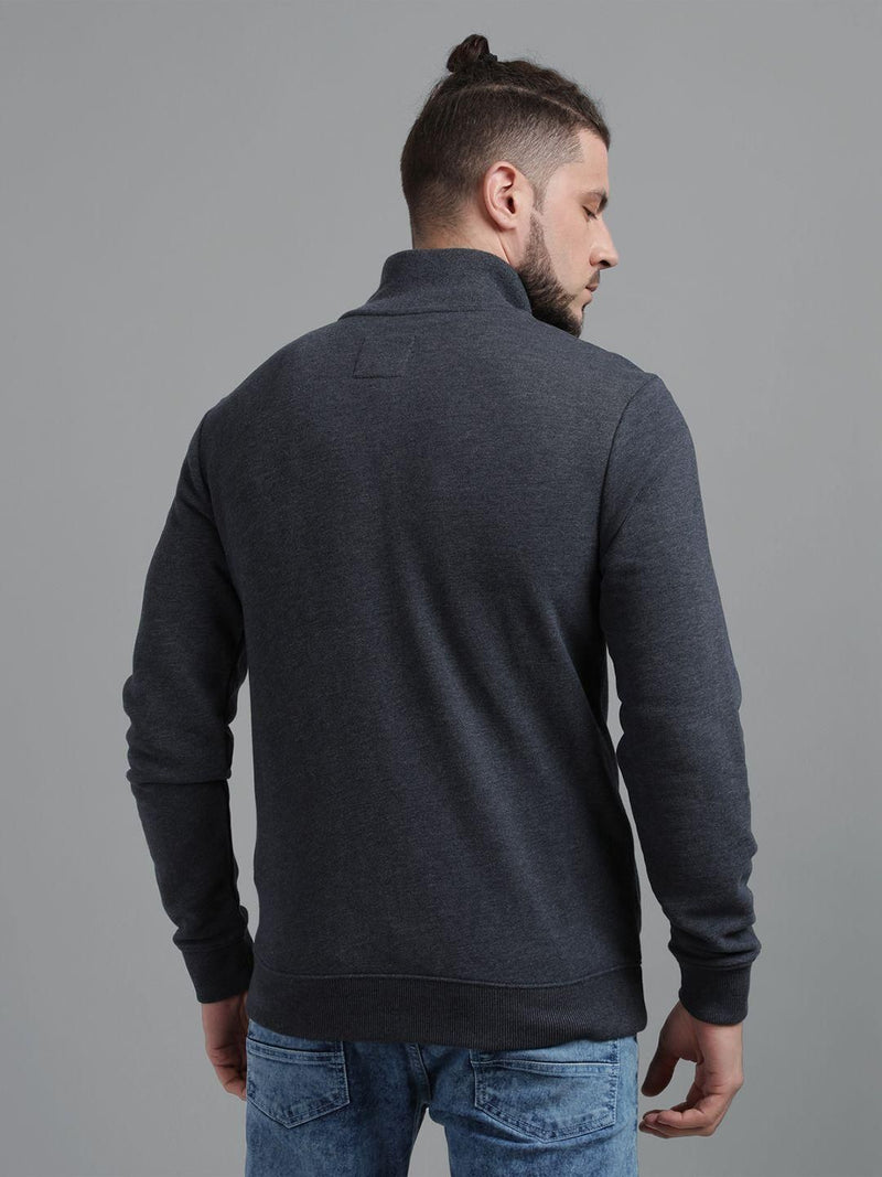 Urgear Fleece Solid Full Sleeves Regular Fit Mens Sweatshirt