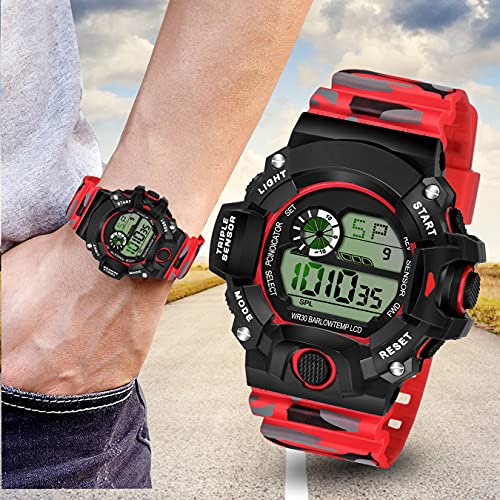 SWADESI STUFF Red Color Army Kids Digital Watch for Boys