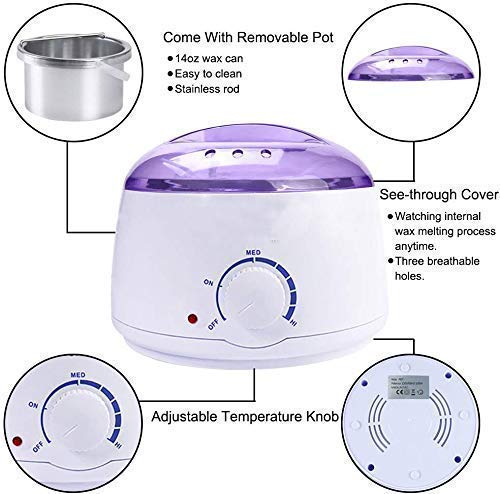 Big saving Automatic Wax Warmer Hot Wax Heater With Hair Removal Wax Beans(100gm) and Spatula With Wax Strips For Hair Removal Waxing Kit For Women