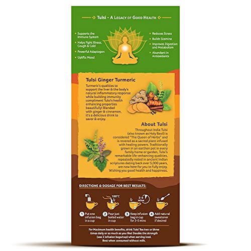 Organic India Tulsi Ginger Turmeric - 25 Tea Bags