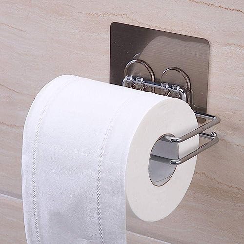 K.K. VillA Stainless Steel No Drill Self Adhesive Toilet Paper Holder/Tissue Paper Roll Holder/Bathroom Rack for Kitchen/Towel Holder