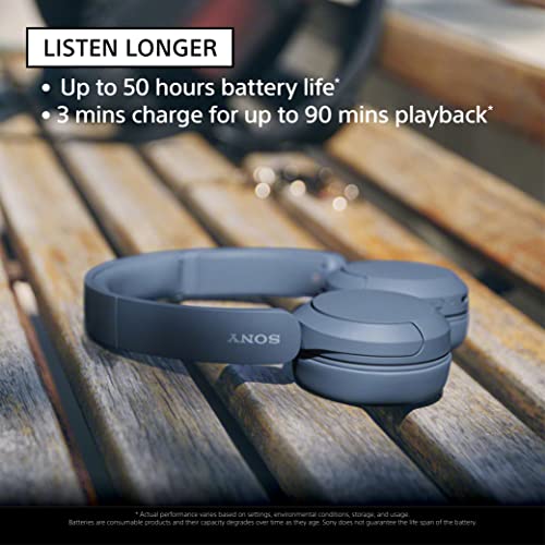 Sony WH-CH520, Wireless On-Ear Bluetooth Headphones with Mic, Upto 50 Hours Playtime, DSEE Upscale, Multipoint Connectivity/Dual Pairing,Voice Assistant App Support for Mobile Phones (Black)