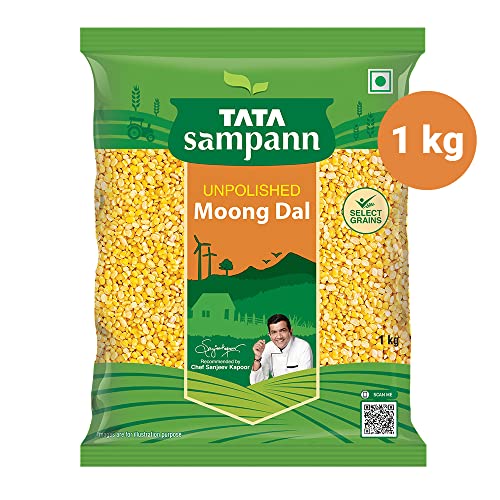 Tata Sampann Unpolished Moong Dal (Split), 1kg