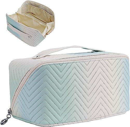  SHOPANTS Extra Large Makeup Bag Travel Cosmetic Bag for Women  Portable PU Leather Waterproof Make up Bag Set Checkered Cosmetic Bags with  Handle Divider Toiletry Bags : Beauty & Personal Care
