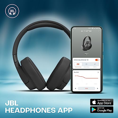 JBL Tune 770NC Wireless Over Ear ANC Headphones with Mic, Upto 70 Hrs Playtime, Speedcharge, Google Fast Pair, Dual Pairing, BT 5.3 LE Audio, Customize on Headphones App (Blue)