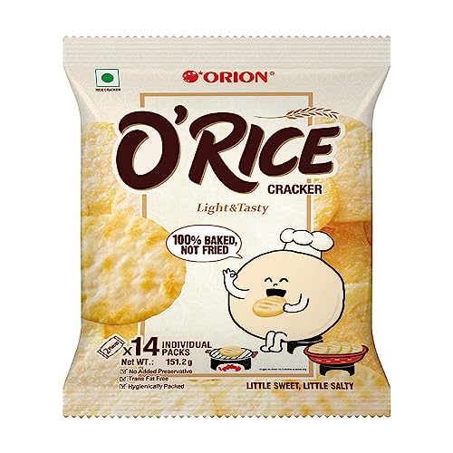 Orion O'rice cracker - Baked Korean snack Pack of 1-151g |Weekly snack pack | Healthy Rice Cakes Snack