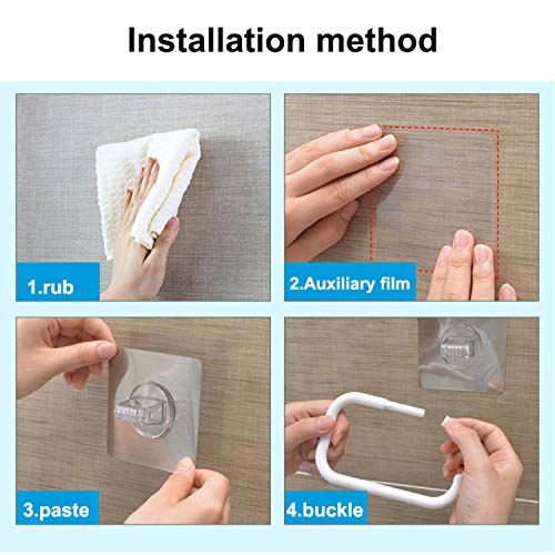 Zollyss Magic Sticker Series Self-Adhesive Plastic Towel Holder Hanger (White) - (Pack of 1)
