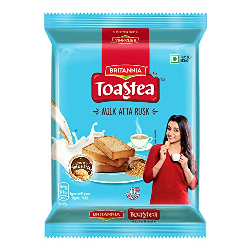 Britannia Toastea Milk Rusk Toast, 182g / 200g (Weight May Vary)