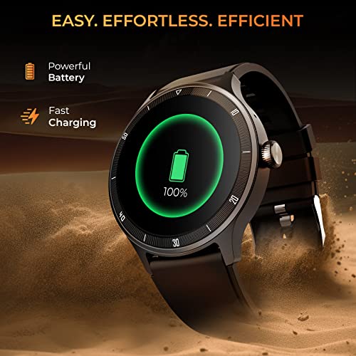 beatXP Flux 1.45" (3.6 cm) Ultra HD Display Bluetooth Calling Smart Watch, 415 * 415px, 60Hz Refresh Rate, Rotary Crown, 500 Nits, Always On Display, Health Tracking, 100+ Sports Modes (Black)
