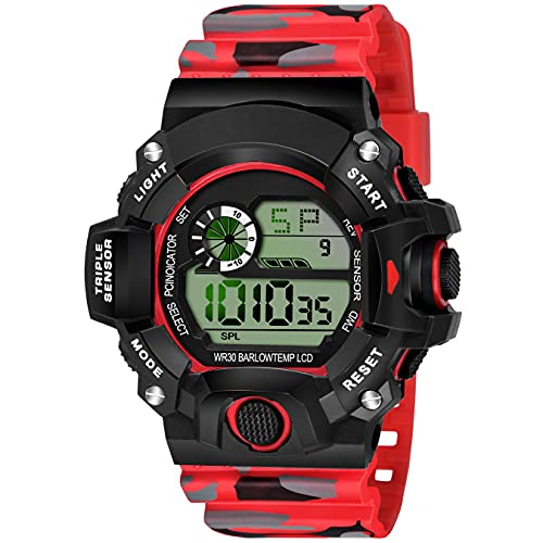 SWADESI STUFF Red Color Army Kids Digital Watch for Boys