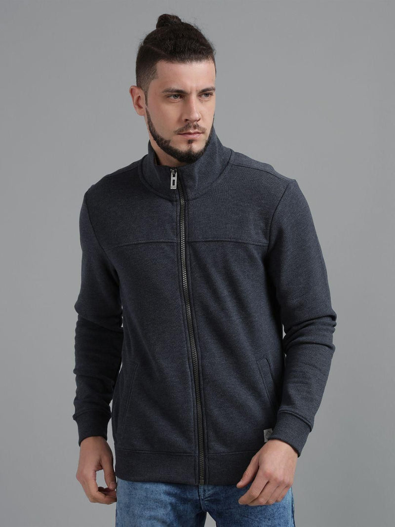 Urgear Fleece Solid Full Sleeves Regular Fit Mens Sweatshirt