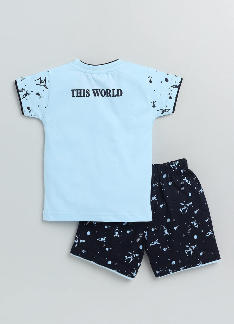 Mars Infiniti Boys T Shirt and Short with Blue color for 9 to 12 months