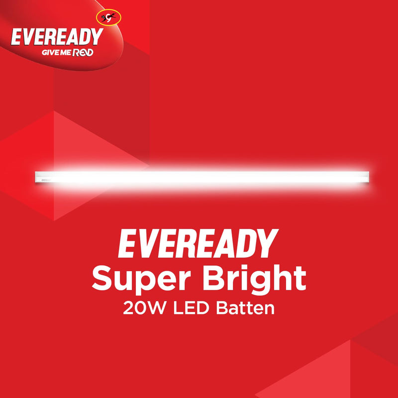 Eveready 20-Watt LED Batten (Pack of 2, Cool Day Light)