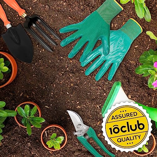 Kraft Seeds by 10CLUB Garden Tool Set - 3 Pcs (Big Shovel, Cultivator, Weeder) | Terrace Gardening Accessories | Gardening Tools Kit for Home Gardening | Essential Farming Spade, Trowel, Tiller