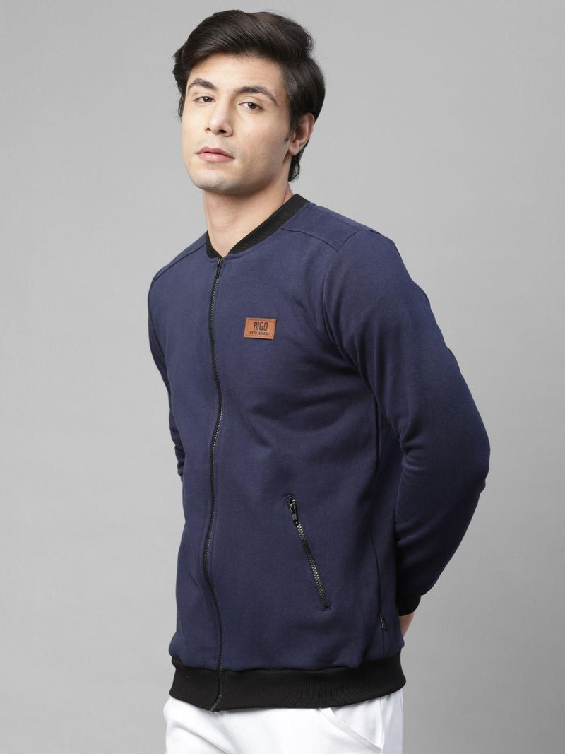 Rigo Fleece Solid Full Sleeves Regular Fit Mens Jacket