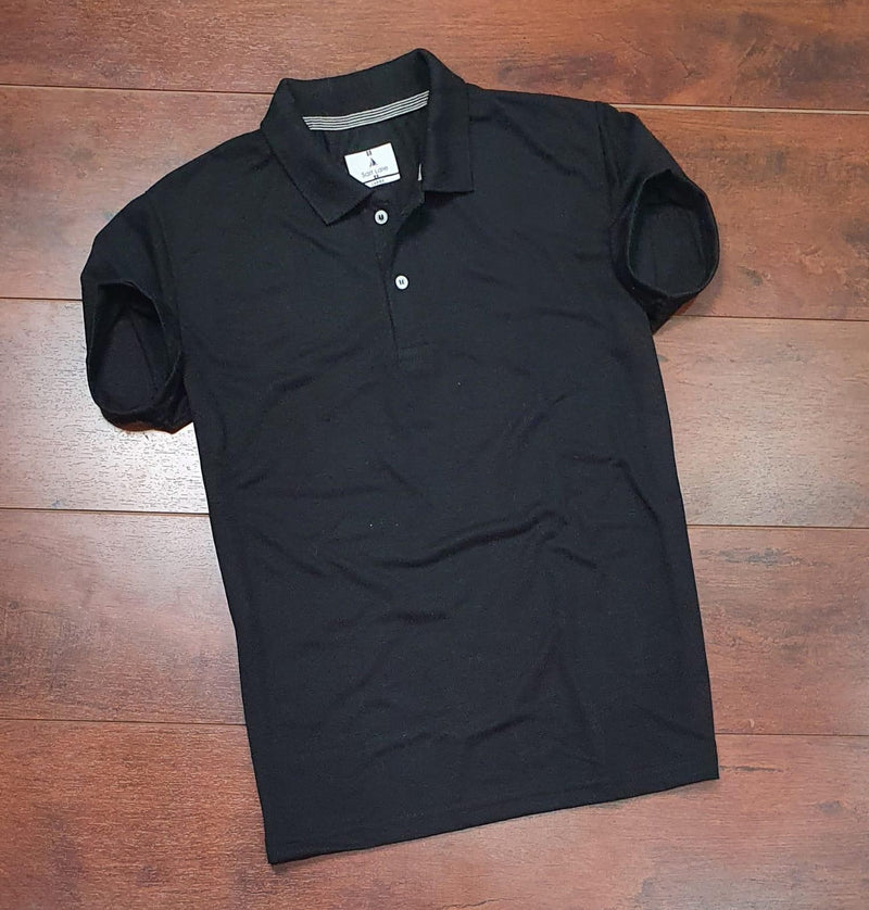Cotton Solid Half Sleeves Polo T-shirts