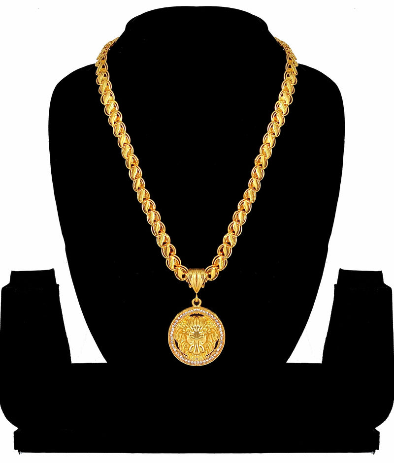 Luxurious Men's Gold Plated Pendant With Chain Vol 3