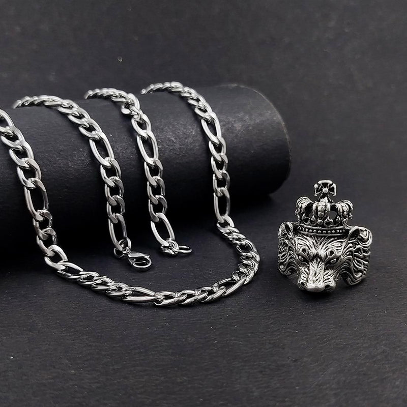 New Alloy Silver Plated Chain With Finger Ring