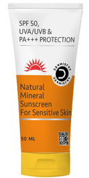 Dermistry Natural Mineral Based Sunscreen for Sensitive Skin & Children with SPF 50 UVA UVB PA+++ Sun Protection Moisturizer Water Resistant Men And Women 50ml