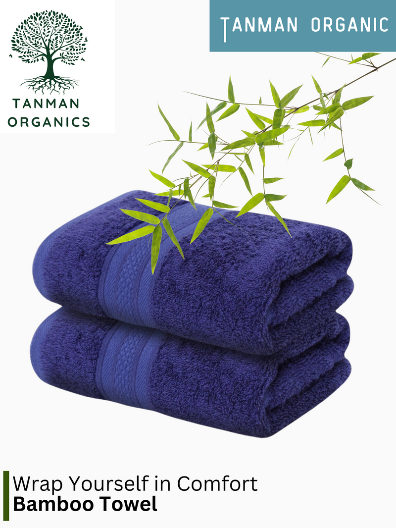 Tanman Organics Bamboo Fiber Bath Towel  - Blue