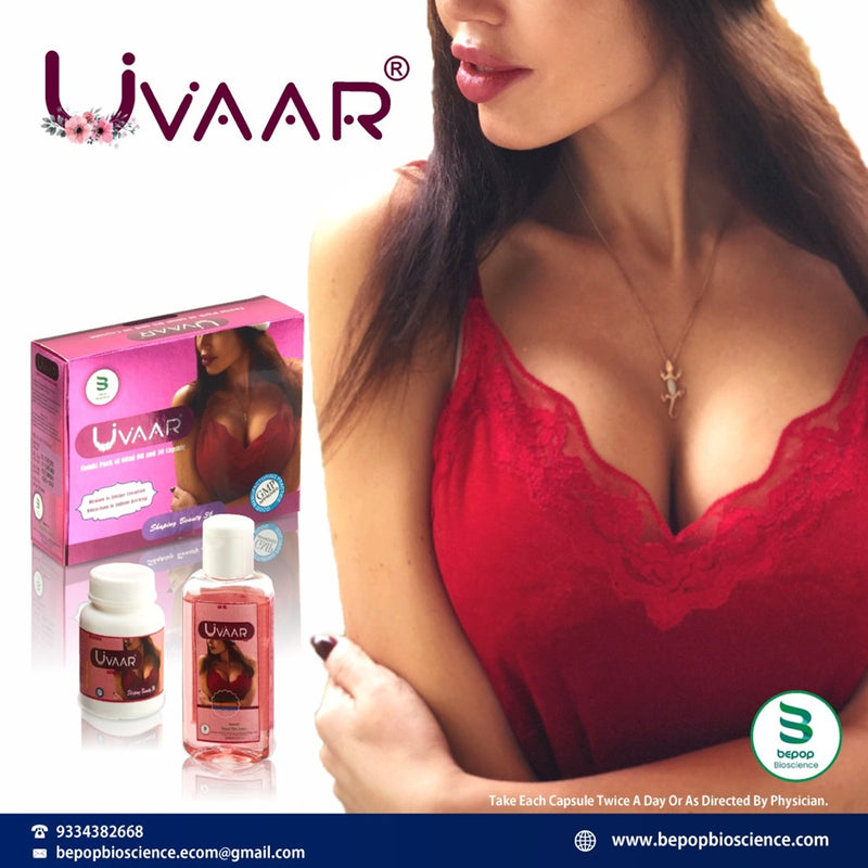 Uvaar I Breast Oil for Women I 60 ML & 30 Capsules