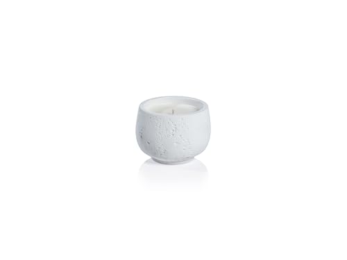 SEA Salt and Coastal Mist Zodax Cote d Azur White Concrete Scented Jar Candle - 7.5 oz