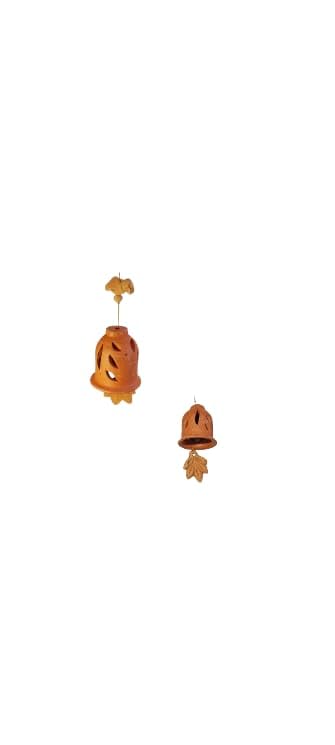 Terracotta Clay Wind Chimes Hanging Bell for Outdoor Garden Decor/Clay Melodious Sound Wind Chimes with 7 Bells