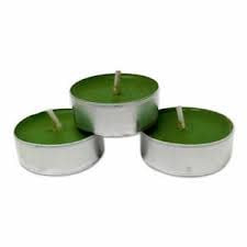 Angle Decorations Hub Paraffin Wax Rose Scented Tea Light Candles (Green), Long Burning Time- 4 Hours Each, Pack of 100, for Home Decoration,