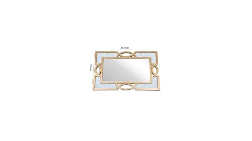 AR MODULERS Gold Cloud Chrome Squar Wall Mounted Mirror, Gold, Mounted for Luxury House of Luxury Mirror