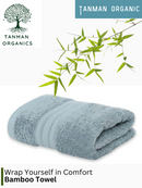 Tanman Organics Bamboo Fiber Bath Towel  - Cadet Blue