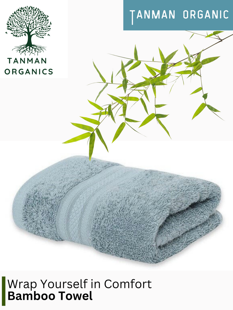 Tanman Organics Bamboo Fiber Bath Towel  - Cadet Blue