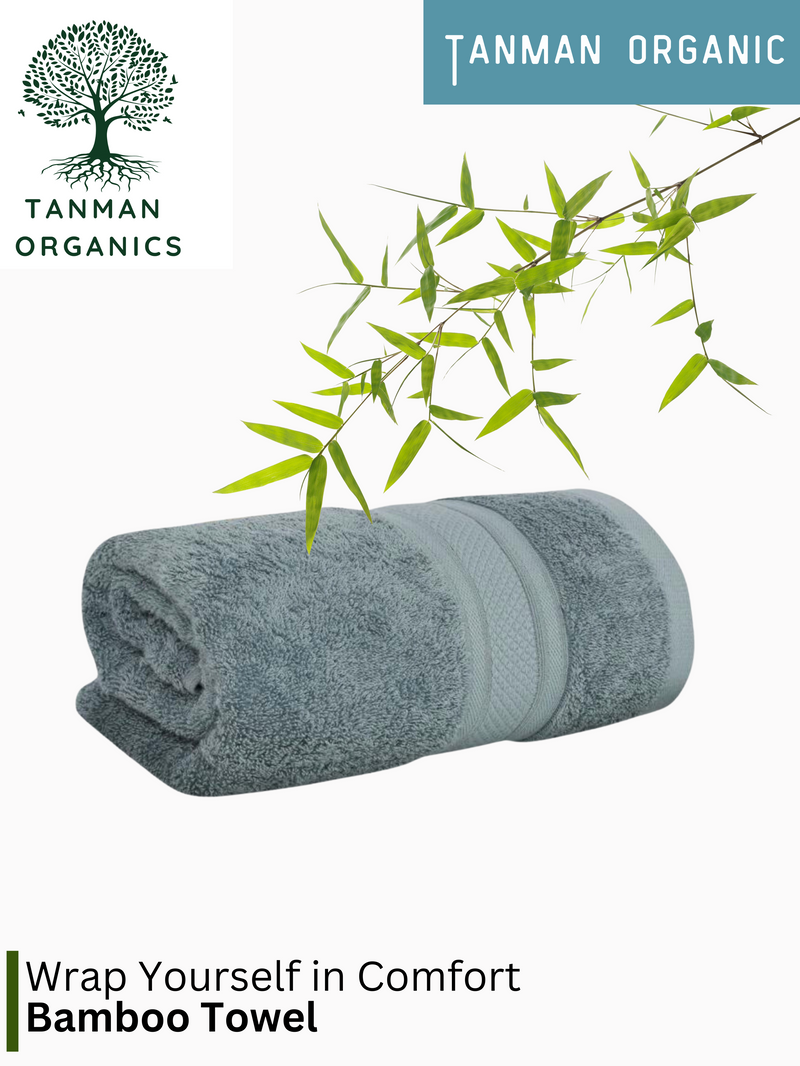 Tanman Organics Bamboo Fiber Bath Towel  - Cadet Blue