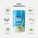 Nutrela Weight Gainer - 500g | Mass Gainer With 36 Essential Vitamins, Minerals And Herbs | 20g Protein, 66.8 Carbs & 3834gm Calories | Ideal For Athlete, Men, Women & Kids - Banana Flavour