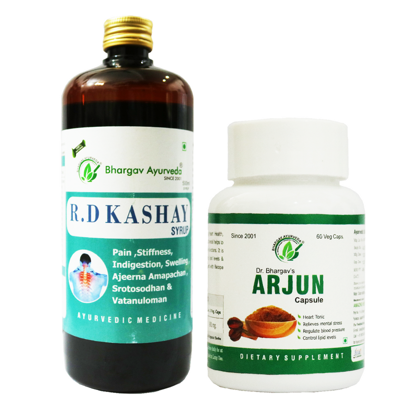 Dr.Bhargav's R.D Kashay Syrup 500 ml & Arjun 60 Capsule