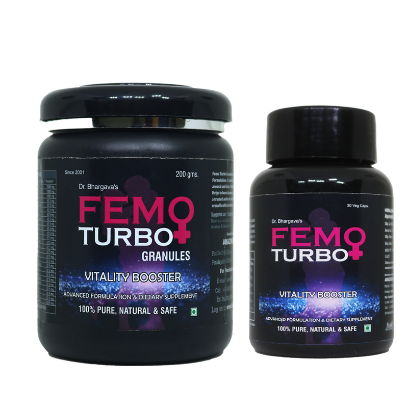 Dr.Bhargav's Femo Turbo 30 Capsule & Femo Turbo Granules 200 gms