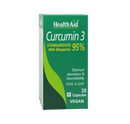 HealthAid I Curcumin 3 I Standardised with Bioperine 95% I 30 Capsules