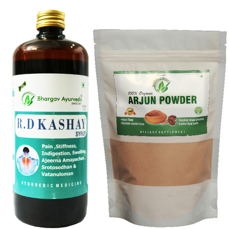 Dr.Bhargav's R.D Kashay Syrup 500 ml & Arjun Powder 100 gms