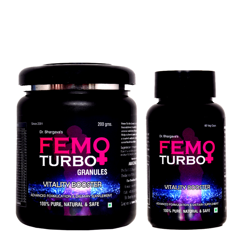 Dr.Bhargav's Femo Turbo 60 Capsule & Femo Turbo Granules 200 gms