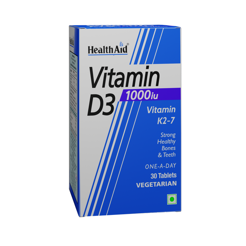 HealthAid I Vitamin D3 1000 iu I Cholecalciferol I 30 Tablets