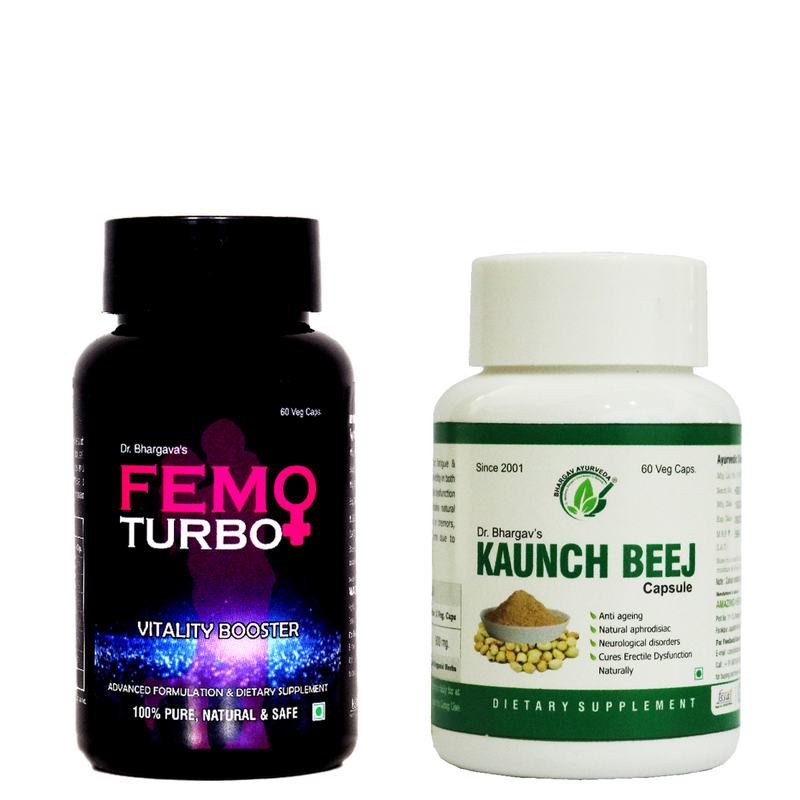 Dr.Bhargav's Femo Turbo 60 Capsule & Kaunch Beej 60 Capsule