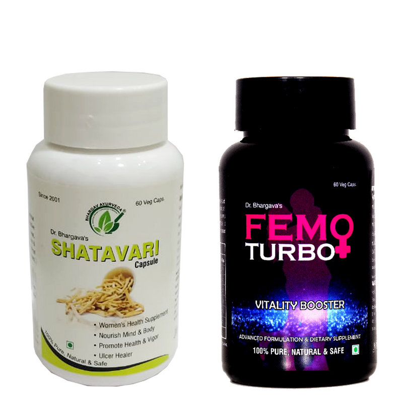 Dr.Bhargav's Femo Turbo 60 Capsule & Shatavari 60 Capsule