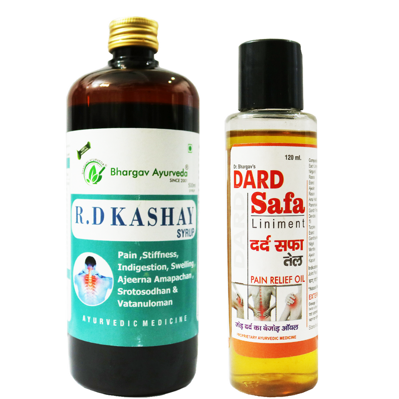 Dr.Bhargav's R.D Kashay Syrup 500 ml & Dard Safa Oil 120 ml