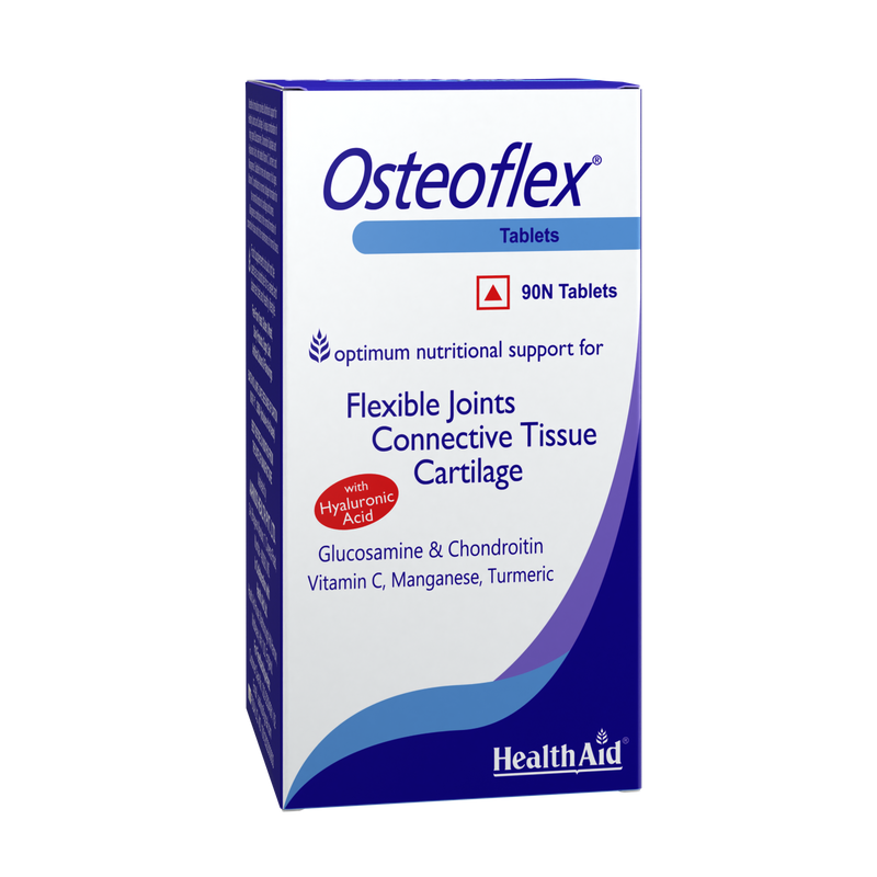 HealthAid I Osteoflex I Glucosamine HCI I Chondroitin Sulphate I Turmeric I Hyaluronic Acid I Vitamin C I Manganese I 90 Tablets