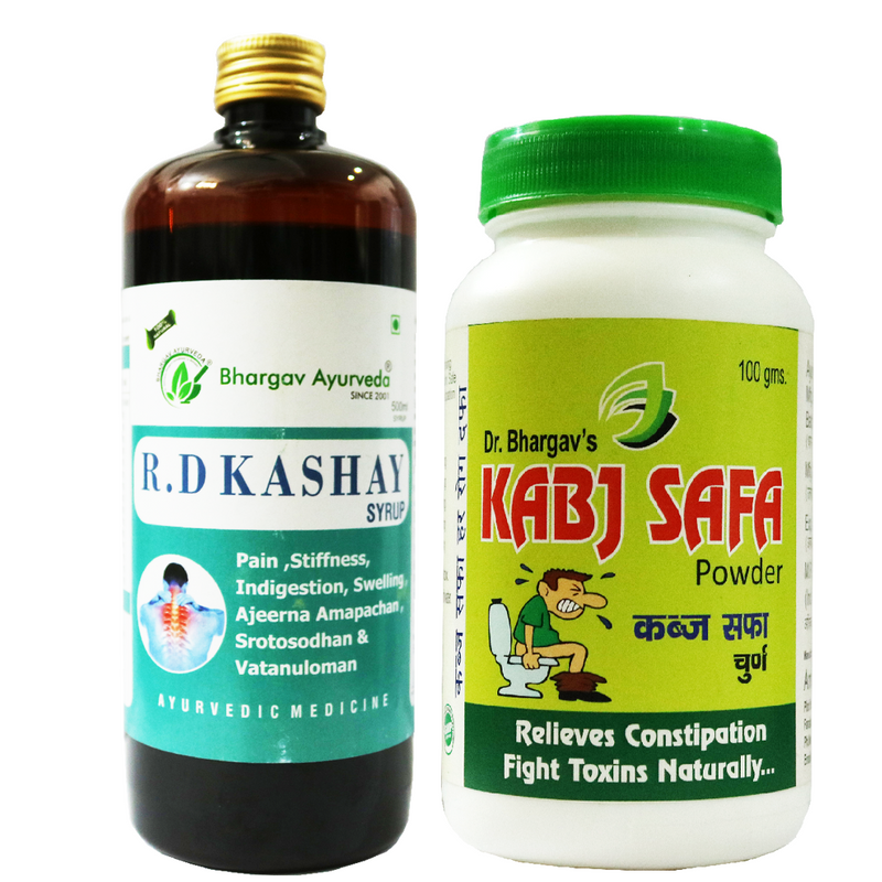 Dr.Bhargav's R.D Kashay Syrup 500 ml & Kabj Safa Powder 100 gms