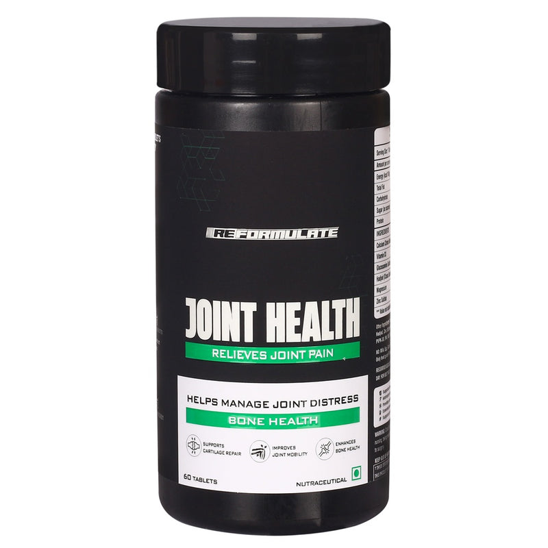 Reformulate I Joint Health I Relieves Joint Pain I Helps Manage Joint Distress I Bone Health I Supports Cartilage Repair I Improves Joint Mobility I Enhances Bone Health I Nutraceutical I 60 Tablets