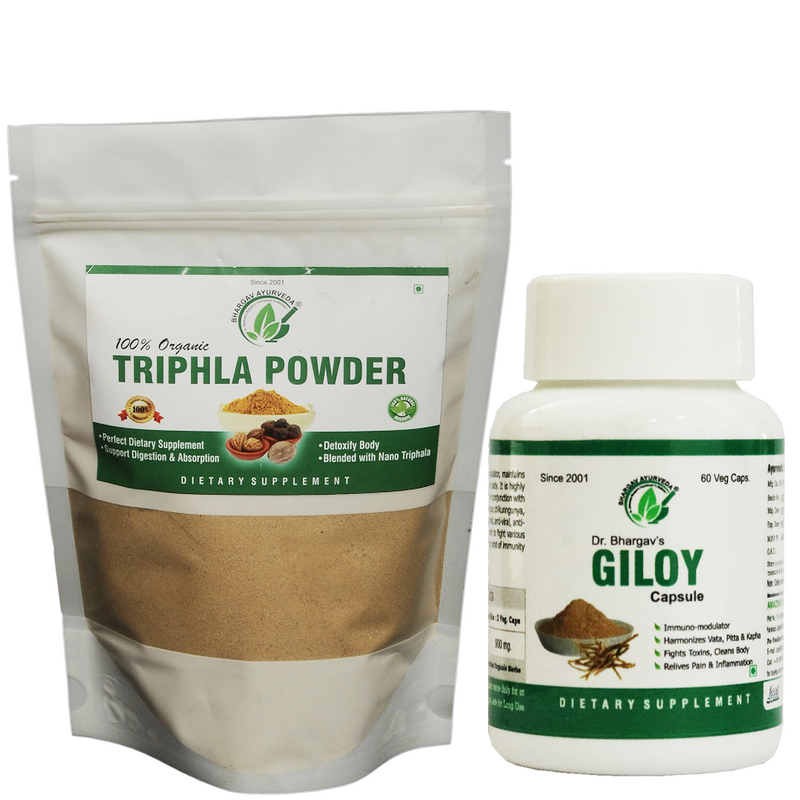 Dr.Bhargav's Giloy 60 Capsule & Triphla Powder 100 gms