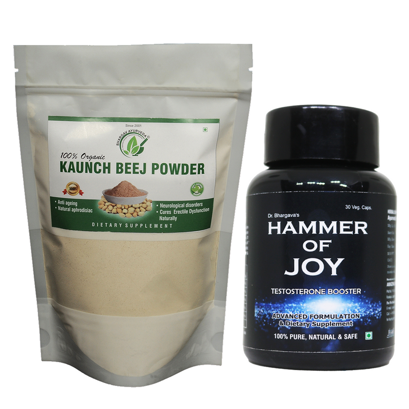 Dr.Bhargav's Hammer of joy 30 Capsule & Kaunch Beej Powder 100 gms