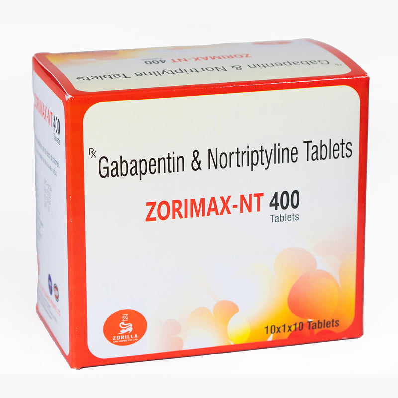 Zorimax NT 400 I Gabapentin I 10 Tablets