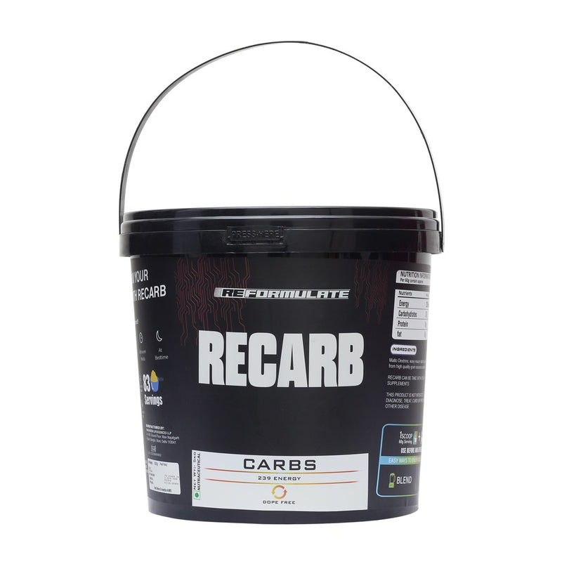 Reformulate I Recarb I Carbs I 239 Energy I Dope Free I Nutraceutical I 5 KG