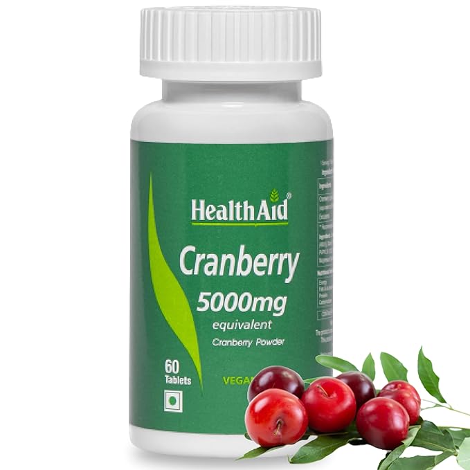 HealthAid I Cranberry 5000 mg I Equivalent I 60 Tablets